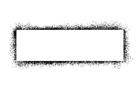 Stencil spray effect paint frame. Stock Illustration