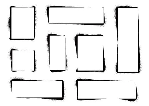 Stencil spray effect paint frame. 库存插图