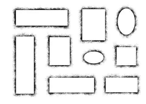 Stencil spray effect paint frame. Stock Illustration