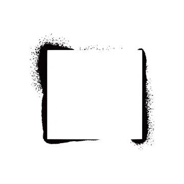 Stencil spray effect paint frame. 库存插图