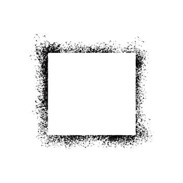 Stencil spray effect paint frame. 库存插图