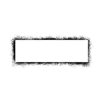 Stencil spray effect paint frame. Stock Illustration