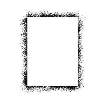 Stencil spray effect paint frame. Stock Illustration