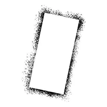 Stencil spray effect paint frame. Stock Illustration