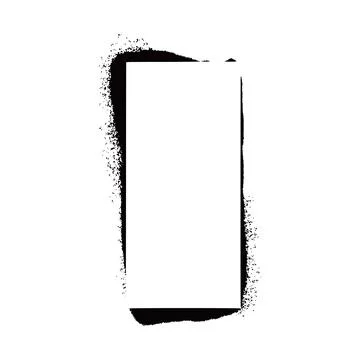 Stencil spray effect paint frame. Stock Illustration