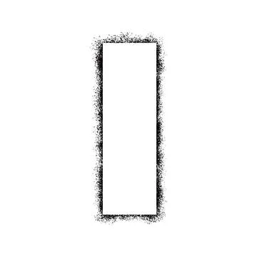 Stencil spray effect paint frame. 库存插图