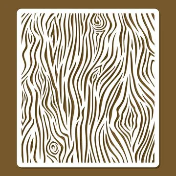 Stencil with wood texture.  Stock Illustration