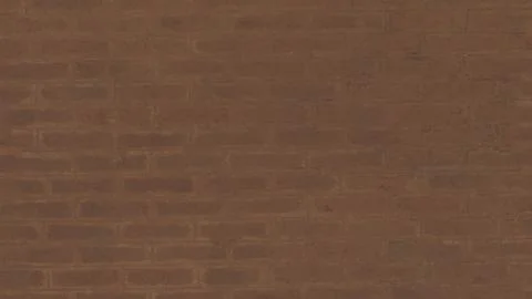 Stenciled Brown Brick Wall Texture Surface Pattern Stockfoto's