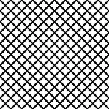 Stenciled pattern geometric floral tile repeat seamless vector illustration Stock Illustration