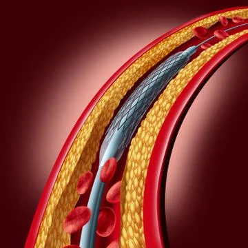 Stent Coronary Placement Stock Illustration