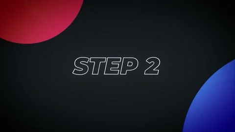 Step 2 Text Animation Background 스톡 동영상 219641554
