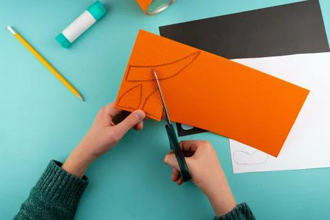 Step 4. Step-by-step instructions on how to make a stand for stationery from  Stock Photos