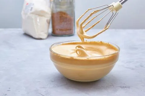 Step 5. The mass should increase in volume. Step-by-step cooking, preparation of Stock Photos