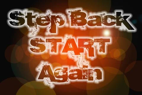 Step back start again concept Stock Illustration