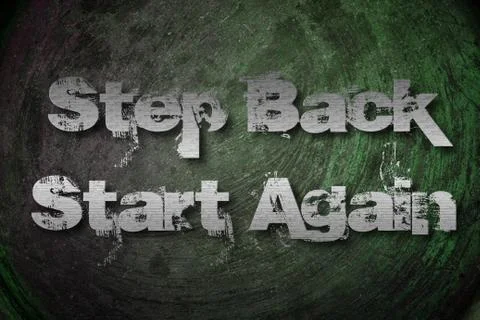 Step back start again concept Stock Illustration