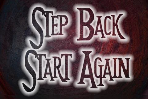 Step back start again concept Stock Illustration