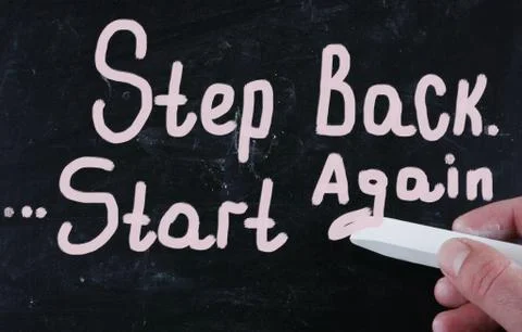 Step back start again Stock Illustration