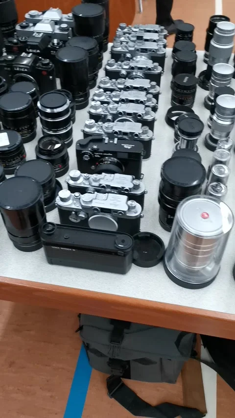 Step back in time with this vintage camera show footage Stock Footage 235032191