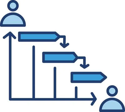 Step Chart, Business Progress, Growth Sequence Stock Illustration