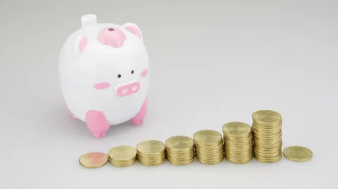 Step up of coins Stock Footage 54466114