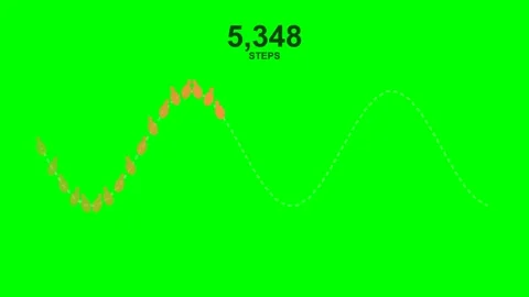 Step Counter Footprint Animated Motion Graphic Concept Stock Footage 341838793