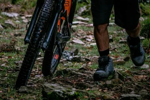 Step of a cyclist emtb Photos