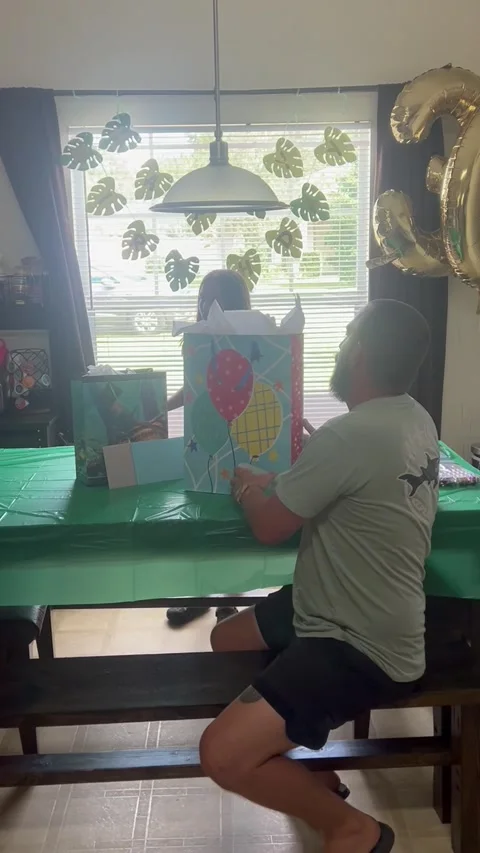 Step-Dad Asked To Adopt Daughter On His Birthday, Florida, USA - 21 Sep 2025 Stock Footage 318013057
