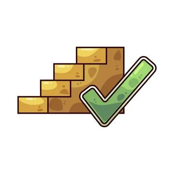 Step done illustration Illustrazione stock