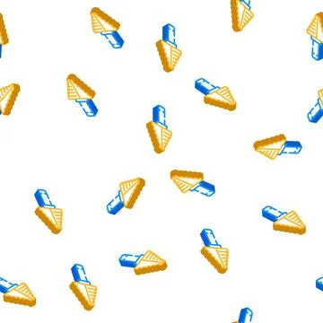 Step drill bit isometric icon seamless pattern Stock Illustration