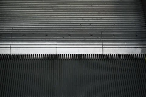 The step of the escalator. Stock Photos