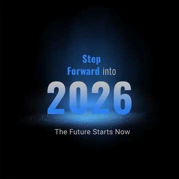 Step forward into 2026 future banner Stock Illustration