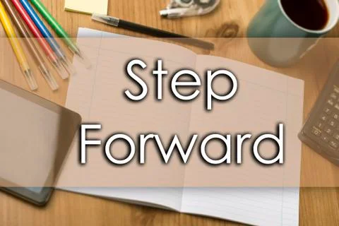 Step Forward - business concept with text 스톡 사진