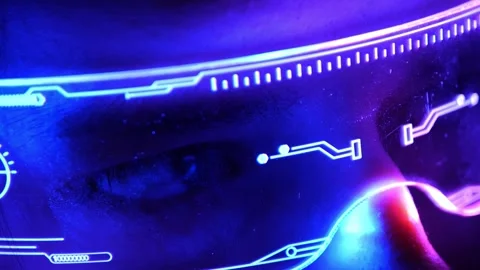 Step into future with virtual reality glasses as young woman explores Stock Footage 275005003