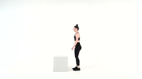 Step up knee drive Stock Footage 166293811