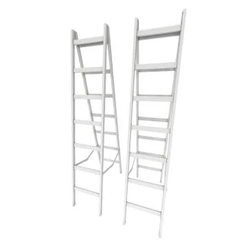 Step ladder 3d render Stock Illustration