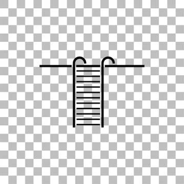 Step ladder icon flat Stock Illustration