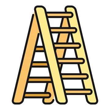 Step ladder representing career growth and business progress Stock Illustration