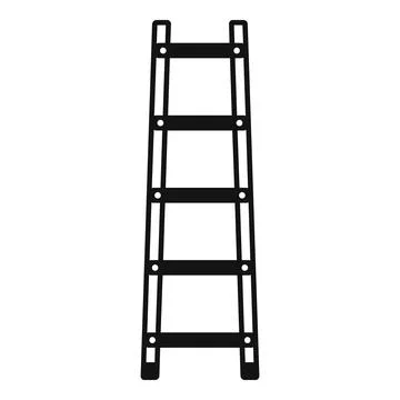 Step ladder standing tall, achieving new heights with safety and stability Stock Illustration