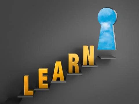 Step Up With Learning Stock Illustration