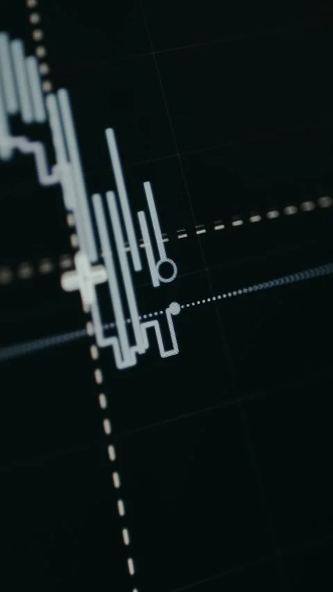 Step line stock market chart Stock Footage 329767082