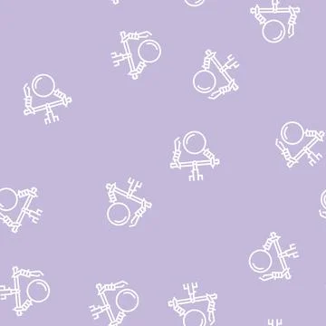 Step looper line seamless pattern Illustrazione stock