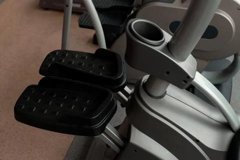 Step machine inside the gym Stock Photos