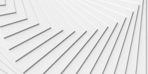 Step offset white concentric cubes or rectangles background wallpaper banner  Stock Illustration