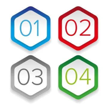 Step one, two, three and four icons - Loading process signs Stock Illustration
