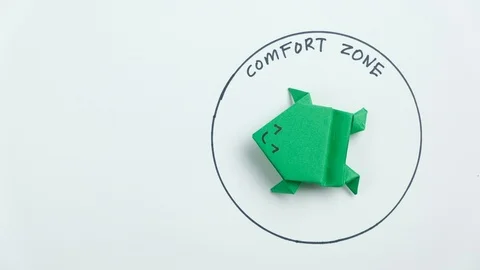 Step out from the comfort zone concept Stock Footage 123871414