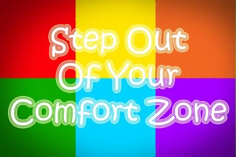 Step out of your comfort zone concept Stock Illustration