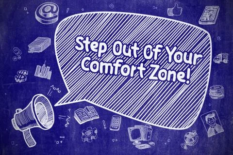 Step Out Of Your Comfort Zone - Business Concept Stock Illustration