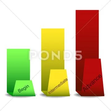 Step paper progress tags Stock Illustration