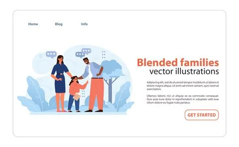 Step-parent Relationship Concept. Illustrazione stock