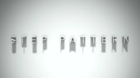 Step pattern 3D title animation white text on a white background Stock Footage 299749550